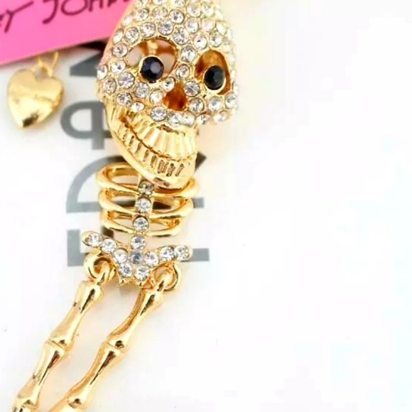 Choose your color gold plated pink or white crystal skeleton necklace - Picture 11 of 16